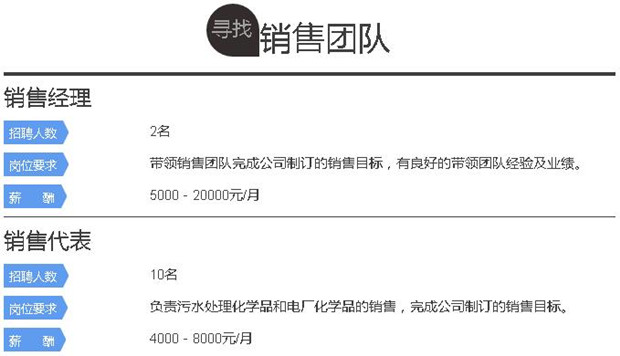 bbin宝盈水处理环保公司招聘  销售团队